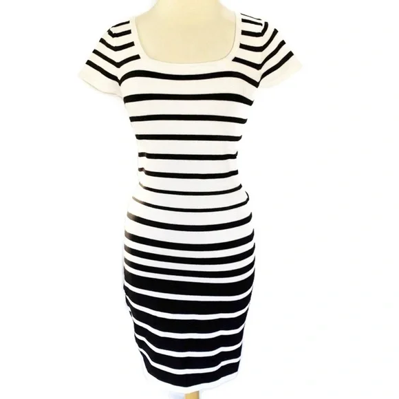 NWT Philosophy Striped Bodycon Dress Small - Picture 1 of 8